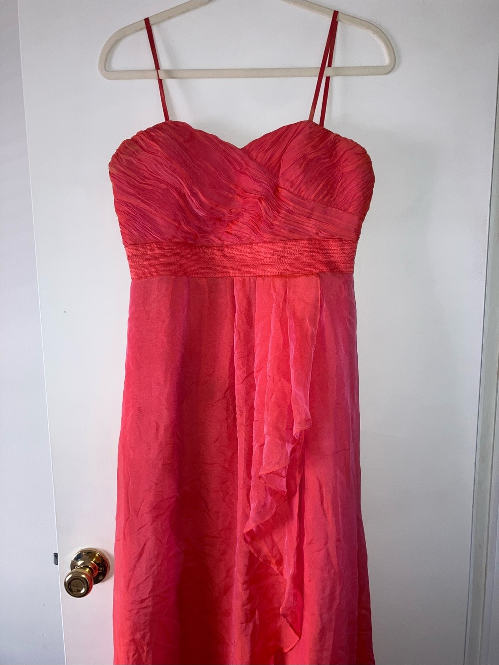 Phoebe couture sunset pink Orange iridescent sleeveless dress women’s Sz 12
